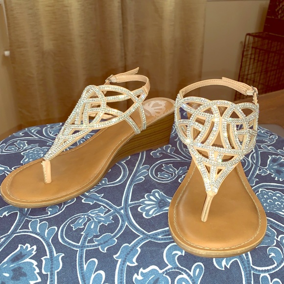 serenade crystal embellished slide sandal